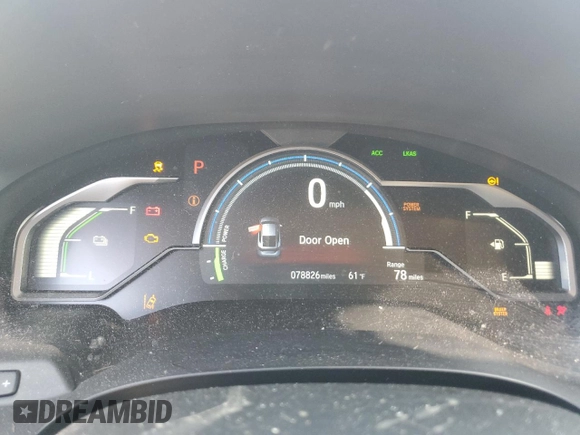 2018 Honda Clarity Plug-In Hybrid Touring with VIN JHMZC5F3XJC010711, listed as a Copart auction lot 52121915 with 78,826 mi miles and Salvage Title. Bid and sale history available at carsss.com. Image 9.