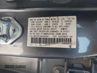 2010 Acura TSX с VIN JH4CU2F69AC008847, выставлен на аукционе IAAI как лот 42432908 с пробегом Не указан миль и . История ставок и продаж доступна на DreamBid. Изображение 9.
