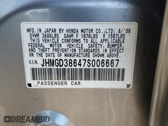 2007 Honda Fit Sport with VIN JHMGD38647S006667, listed as a Copart auction lot 71490344 with 140,402 mi miles and Salvage Title. Bid and sale history available at carsss.com. Image 12.
