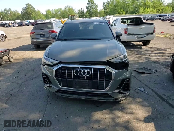 2020 Audi Q3 S line Premium with VIN WA1DECF35L1032280, listed as a Copart auction lot 58786915 with 48,006 mi miles and Salvage title. Bid and sale history available at DreamBid. Image 14.