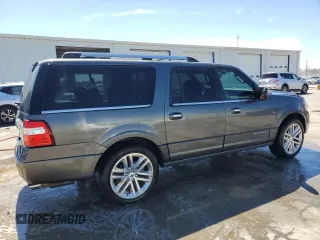2015 Ford Expedition EL Platinum with VIN 1FMJK1LTXFEF24757, listed as a Copart auction lot 49492355 with 214,640 mi miles and Salvage Title. Bid and sale history available at carsss.com. Image 3.