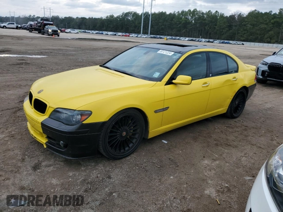 2008 BMW 7 Series 750i with VIN WBAHL83598DT89674, listed as a Copart auction lot 80121224 with 176,601 mi miles and Salvage Title. Bid and sale history available at DreamBid. Image 1.