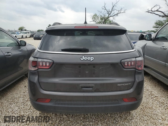 2019 Jeep Compass Sport with VIN 3C4NJCAB9KT614670, listed as a Copart auction lot 53198685 with 60,539 mi miles and Clean title. Bid and sale history available at DreamBid. Image 6.
