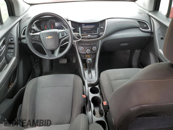 2020 Chevrolet Trax LS with VIN KL7CJKSB3LB350166, listed as a Copart auction lot 57199225 with 107,728 mi miles and Salvage title. Bid and sale history available at DreamBid. Image 8.