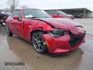 2019 Mazda MX-5 Miata RF Grand Touring with VIN JM1NDAM73K0310119, listed as a IAAI auction lot 41402483 with 31,953 mi miles. Bid and sale history available at carsss.com. Image 1.