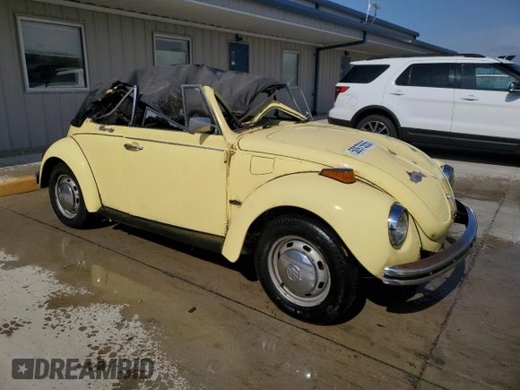 1972 Volkswagen Beetle with VIN 1522360640, listed as a Copart auction lot 50975555 with Not Provided miles and Salvage Title. Bid and sale history available at DreamBid. Image 4.