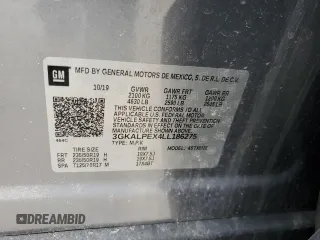 2020 GMC Terrain SLT with VIN 3GKALPEX4LL186275, listed as a Copart auction lot 51232505 with 126,436 mi miles and Salvage Title. Bid and sale history available at carsss.com. Image 13.