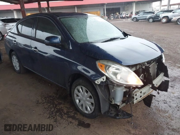2014 Nissan Versa SV with VIN 3N1CN7AP6EL843863, listed as a IAAI auction lot 41796248 with 112,361 mi miles. Bid and sale history available at carsss.com. Image 1.
