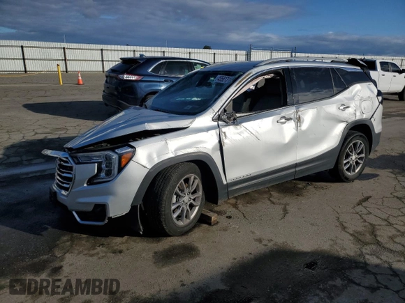 2022 GMC Terrain SLT with VIN 3GKALVEV5NL154117, listed as a Copart auction lot 45581315 with 63,445 mi miles and Salvage Title. Bid and sale history available at DreamBid. Image 1.