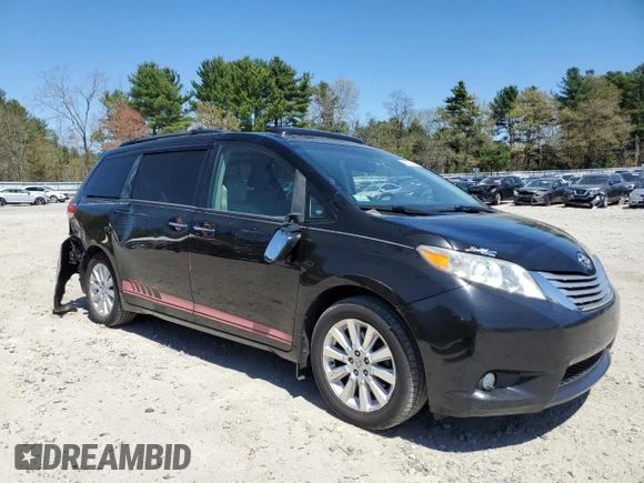 2013 Toyota Sienna XLE with VIN 5TDDK3DC4DS052588, listed as a Copart auction lot 54861335 with 122,966 mi miles and Clean title. Bid and sale history available at DreamBid. Image 4.