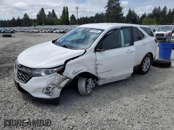 2021 Chevrolet Equinox LT z VIN 3GNAXUEV6MS144802, wystawiony jako Copart lot #55893985 z przebiegiem 61 802 mil mil oraz Szkoda całkowita • Salvage title. Historia ofert i sprzedaży dostępna na DreamBid. Obrazek 1.