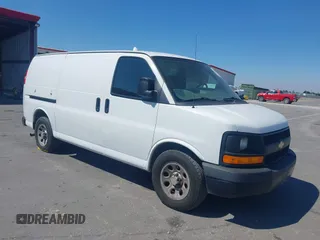 2014 Chevrolet Express Cargo with VIN 1GCSGAFX4E1165114, listed as a IAAI auction lot 42585016 with 260,859 mi miles and . Bid and sale history available at DreamBid. Image 1.