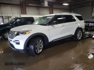 2020 Ford Explorer Platinum with VIN 1FM5K8HCXLGA04075, listed as a Copart auction lot 49108795 with 36,346 mi miles and Salvage Title. Bid and sale history available at carsss.com. Image 1.