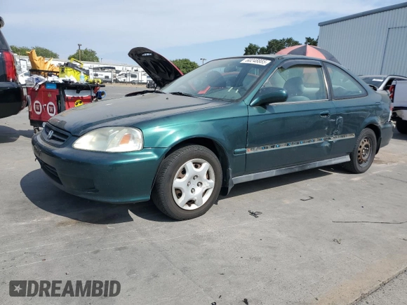1999 Honda Civic EX with VIN 1HGEJ8243XL083130, listed as a Copart auction lot 60248885 with 331,458 mi miles and Salvage title. Bid and sale history available at DreamBid. Image 1.
