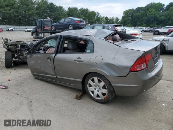 2007 Honda Civic Sdn LX with VIN 2HGFA16587H500074, listed as a Copart auction lot 59231744 with 0 mi miles and Salvage Title. Bid and sale history available at carsss.com. Image 2.