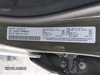 2021 Ram 1500 Big Horn with VIN 1C6SRFFT1MN669218, listed as a IAAI auction lot 42366224 with 50,230 mi miles and . Bid and sale history available at DreamBid. Image 9.