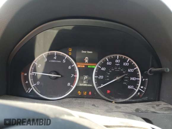2016 Acura RDX Advance with VIN 5J8TB4H79GL003232, listed as a Copart auction lot 55590015 with 69,385 mi miles and Salvage title. Bid and sale history available at DreamBid. Image 9.