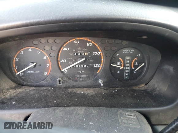 1997 Honda CR-V with VIN JHLRD1852VC072036, listed as a Copart auction lot 48295145 with 396,600 mi miles and Salvage Title. Bid and sale history available at carsss.com. Image 9.
