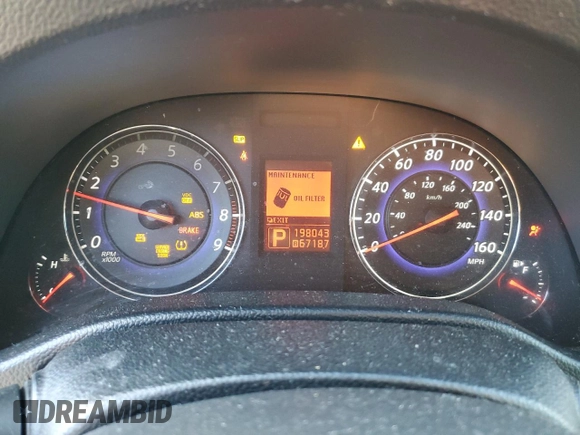 2008 Infiniti G35 x with VIN JNKBV61F58M258856, listed as a Copart auction lot 47065885 with 198,043 mi miles and Salvage Title. Bid and sale history available at DreamBid. Image 9.