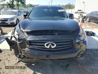 2016 Infiniti QX70 with VIN JN8CS1MU5GM671150, listed as a Copart auction lot 52482345 with 138,204 mi miles and Salvage title. Bid and sale history available at DreamBid. Image 5.