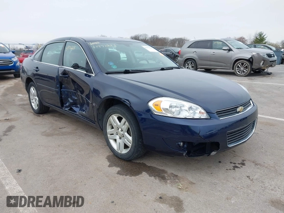 2007 Chevrolet Impala LT with VIN 2G1WC58R679262387, listed as a IAAI auction lot 41971223 with 141,452 mi miles and . Bid and sale history available at DreamBid. Image 1.