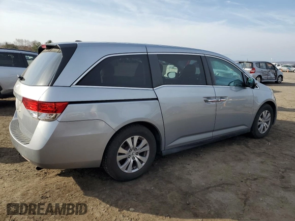 2016 Honda Odyssey EX-L with VIN 5FNRL5H69GB079216, listed as a Copart auction lot 48920895 with 65,289 mi miles and Salvage Title. Bid and sale history available at carsss.com. Image 3.