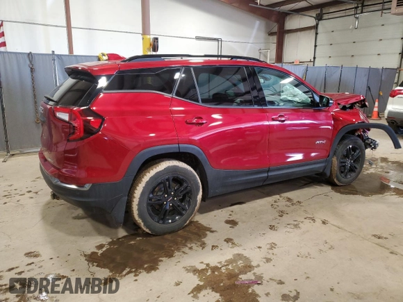 2022 GMC Terrain AT4 with VIN 3GKALYEV2NL170227, listed as a Copart auction lot 44618195 with 68,381 mi miles and Salvage Title. Bid and sale history available at DreamBid. Image 3.