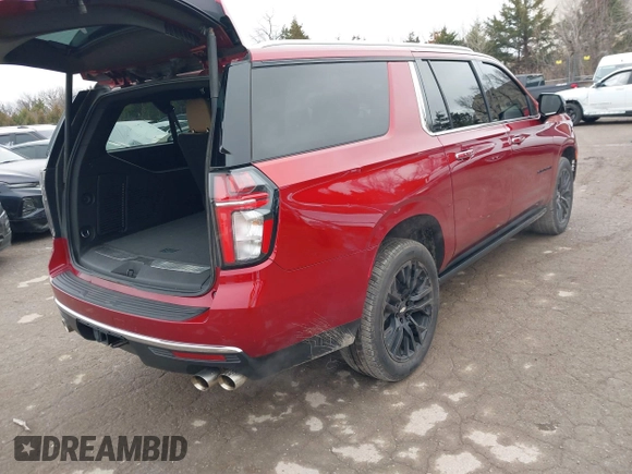 2021 Chevrolet Suburban Premier with VIN 1GNSKFKD7MR223814, listed as a IAAI auction lot 41491296 with 78,739 mi miles and . Bid and sale history available at DreamBid. Image 4.