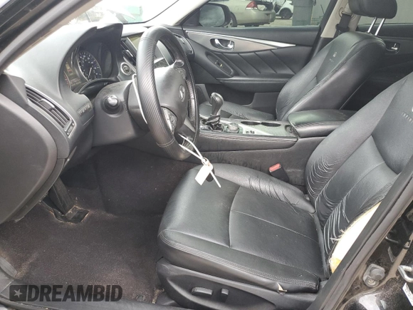 2014 Infiniti Q50 Premium with VIN JN1BV7AP6EM680844, listed as a Copart auction lot 60309715 with 182,173 mi miles and Salvage title. Bid and sale history available at DreamBid. Image 7.