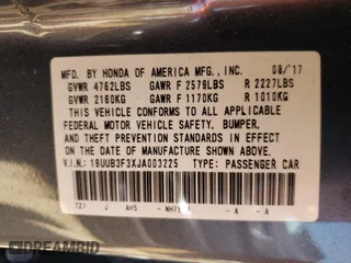 2018 Acura TLX with VIN 19UUB3F3XJA003225, listed as a Copart auction lot 68814594 with 48,547 mi miles and Salvage Title. Bid and sale history available at carsss.com. Image 11.