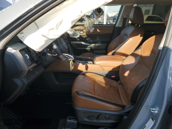 2023 Nissan Pathfinder Platinum with VIN 5N1DR3DG7PC200653, listed as a Copart auction lot 43285105 with 17,007 mi miles and Salvage title. Bid and sale history available at DreamBid. Image 7.
