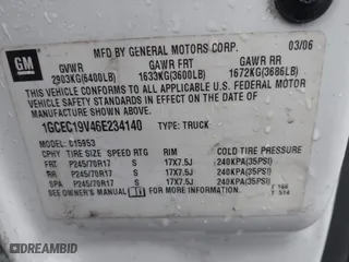 2006 Chevrolet Silverado 1500 LS with VIN 1GCEC19V46E234140, listed as a IAAI auction lot 41481122 with 290,635 mi miles. Bid and sale history available at carsss.com. Image 9.