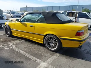 1997 BMW 3-Series 328IC with VIN WBABK8323VET99797, listed as a IAAI auction lot 41616423 with 177,621 mi miles. Bid and sale history available at carsss.com. Image 3.