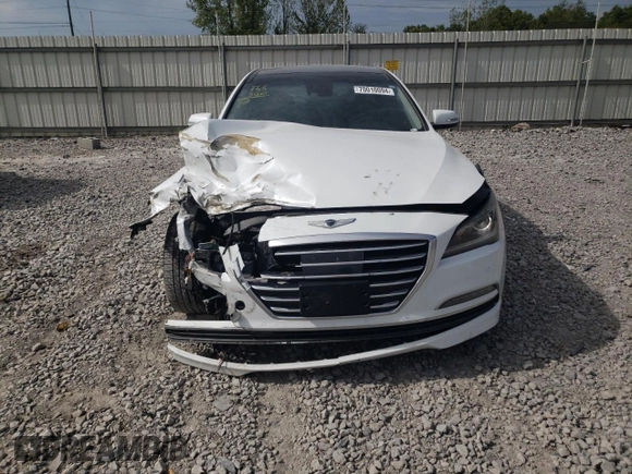 2017 Genesis G80 3.8L with VIN KMHGN4JE8HU172472, listed as a Copart auction lot 70010094 with 104,234 mi miles and Salvage Title. Bid and sale history available at carsss.com. Image 5.