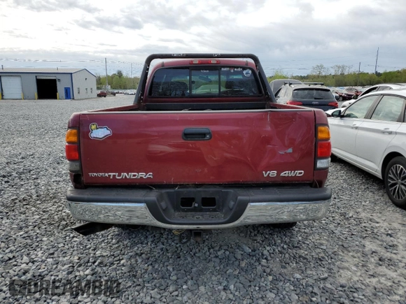 2000 Toyota Tundra SR5 with VIN 5TBBT4419YS043960, listed as a Copart auction lot 54897125 with 162,606 mi miles and Clean Title. Bid and sale history available at DreamBid. Image 6.