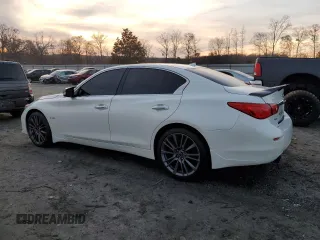 2017 Infiniti Q50 Red Sport 400 with VIN JN1FV7AR4HM870312, listed as a Copart auction lot 44147645 with 118,864 mi miles and Salvage Title. Bid and sale history available at carsss.com. Image 2.