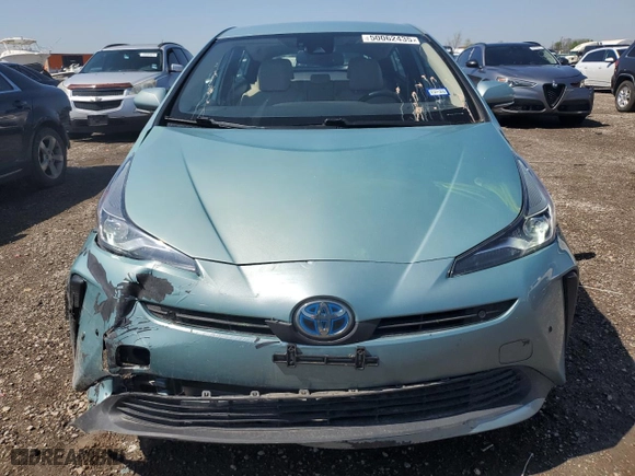 2021 Toyota Prius L Eco with VIN JTDKAMFU8M3143970, listed as a Copart auction lot 50062435 with 49,153 mi miles and Salvage Title. Bid and sale history available at carsss.com. Image 5.