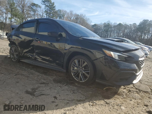 2024 Subaru WRX with VIN JF1VBAB67R9804351, listed as a Copart auction lot 49258745 with 7,007 mi miles and Salvage title. Bid and sale history available at DreamBid. Image 4.