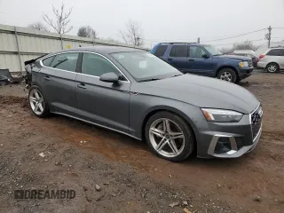 2021 Audi A5 Sportback S line Premium Plus with VIN WAUFACF52MA042095, listed as a Copart auction lot 42948603 with 7,409 mi miles. Bid and sale history available at carsss.com. Image 4.