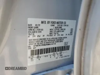 2022 Ford Mustang Mach-E Select z VIN 3FMTK1RM2NMA14114, wystawiony jako Copart lot #75493084 z przebiegiem 25 288 mil mil oraz Szkoda całkowita • Salvage title. Historia ofert i sprzedaży dostępna na DreamBid. Obrazek 13.