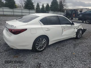 2022 Infiniti Q50 Luxe with VIN JN1EV7BR7NM340678, listed as a Copart auction lot 53838185 with 36,834 mi miles and Salvage title. Bid and sale history available at DreamBid. Image 3.