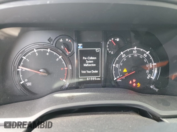 2021 Toyota 4Runner SR5 with VIN JTEMU5JR0M5962609, listed as a Copart auction lot 55848695 with 61,595 mi miles and Salvage title. Bid and sale history available at DreamBid. Image 9.