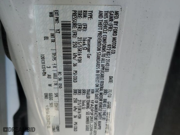 2014 Ford Focus SE with VIN 1FADP3F26EL229916, listed as a Copart auction lot 51135155 with 138,996 mi miles and Salvage Title. Bid and sale history available at carsss.com. Image 12.