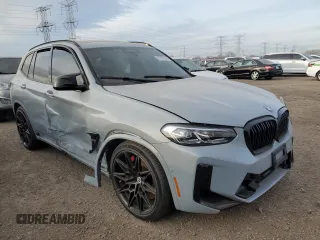 2022 BMW X3 M with VIN 5YM13EC06N9J81474, listed as a Copart auction lot 81601164 with 0 mi miles and Salvage Title. Bid and sale history available at carsss.com. Image 4.