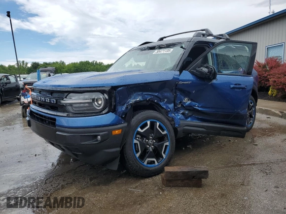 2024 Ford Bronco Sport Outer Banks z VIN 3FMCR9C67RRF01581, wystawiony jako Copart lot #58471135 z przebiegiem 17 056 mil mil oraz Szkoda całkowita • Salvage title. Historia ofert i sprzedaży dostępna na DreamBid. Obrazek 1.