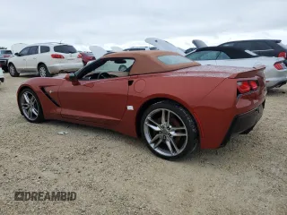 2015 Chevrolet Corvette Z51 3LT with VIN 1G1YM3D72F5111802, listed as a Copart auction lot 74503004 with 0 mi miles and Salvage Title. Bid and sale history available at carsss.com. Image 2.