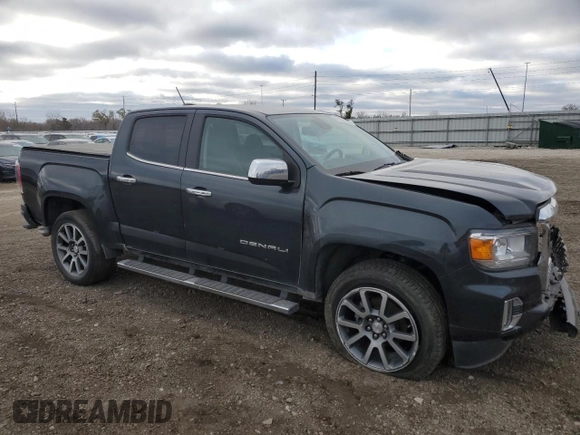 2021 GMC Canyon 4WD Denali with VIN 1GTG6EEN5M1213850, listed as a Copart auction lot 81138184 with 50,581 mi miles and Salvage Title. Bid and sale history available at carsss.com. Image 4.