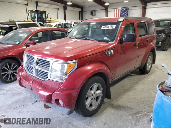 2007 Dodge Nitro SLT with VIN 1D8GU58K27W678697, listed as a Copart auction lot 42006435 with 114,702 mi miles and Salvage Title. Bid and sale history available at DreamBid. Image 1.