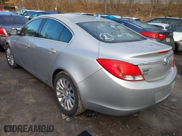 2011 Buick Regal CXL Turbo TO2 with VIN W04GW5EV6B1126921, listed as a IAAI auction lot 41463638 with 107,128 mi miles. Bid and sale history available at carsss.com. Image 3.