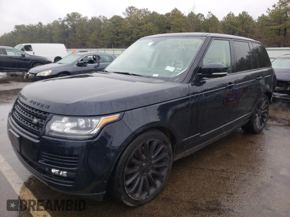 2015 Land Rover Range Rover Supercharged с VIN SALGS2TFXFA210976, выставлен на аукционе Copart как лот 51356865 с пробегом 46 068 миль миль и На запчасти • Non repairable. История ставок и продаж доступна на DreamBid. Изображение 2.